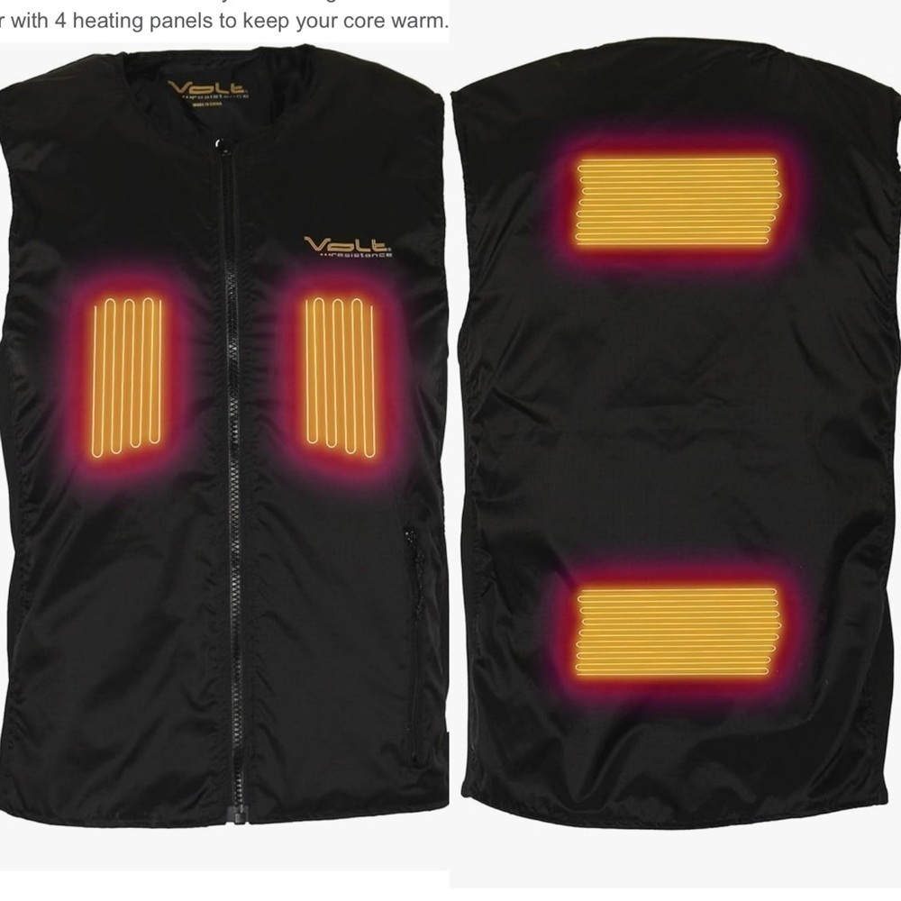 VOLT Electric Heated Black Unisex Outdoors Pockets Vest